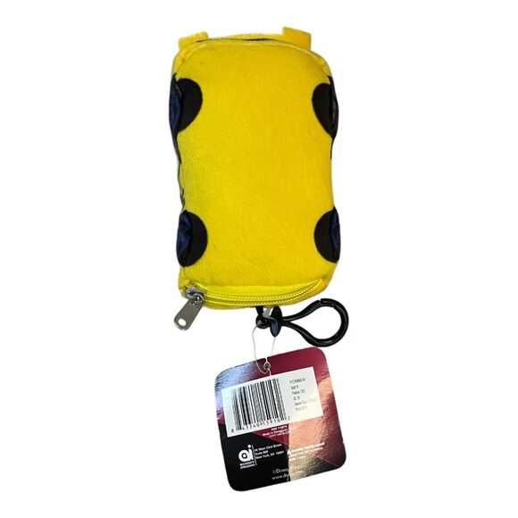 Disney Pixar Cars 3 Dinoco Cruz Ramirez Plush Coin Pouch Zip Case w/ Clip Yellow - Picture 2 of 4